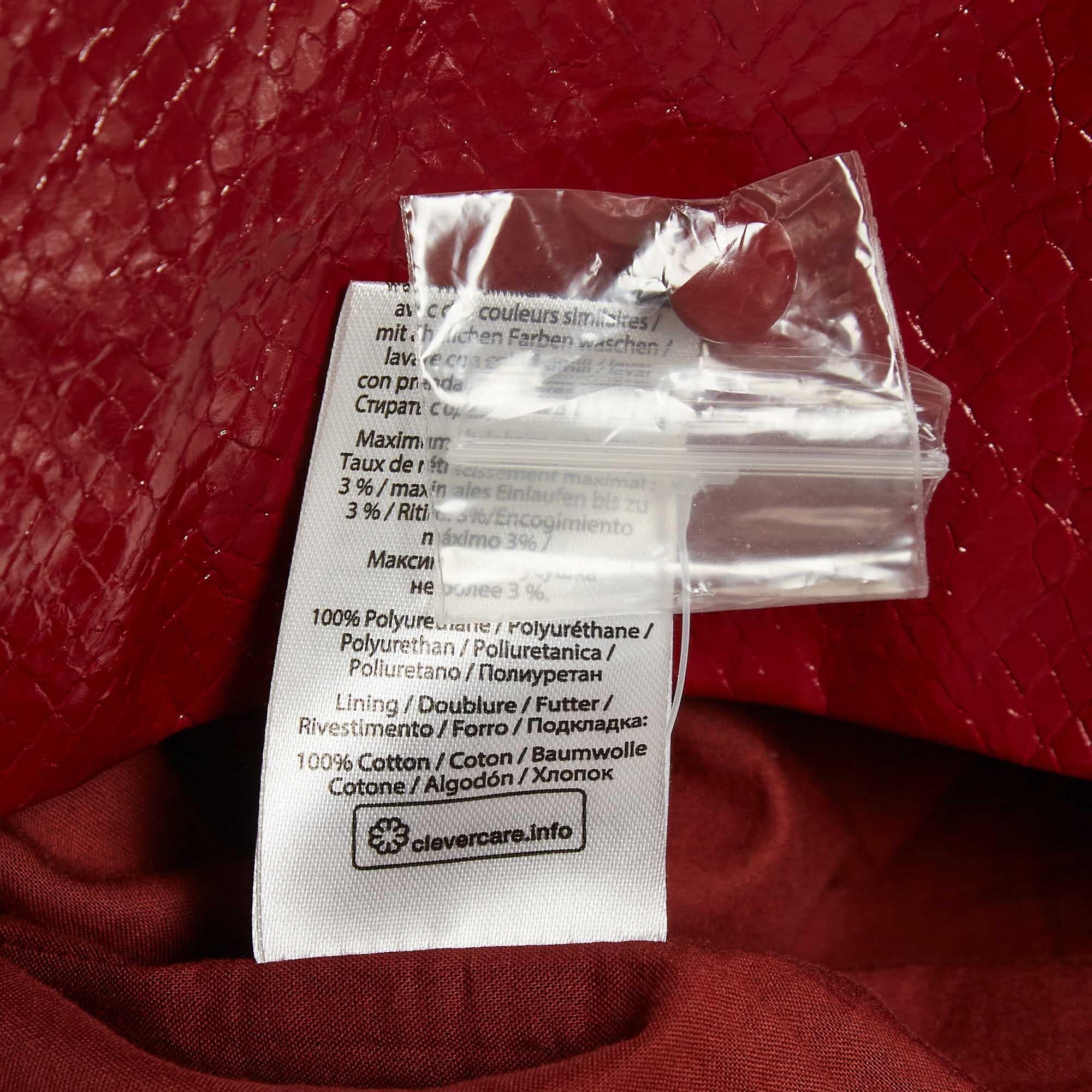 ROTATE Birger Christensen Tibetan Red Faux Leather Kim Mini Dress S 3