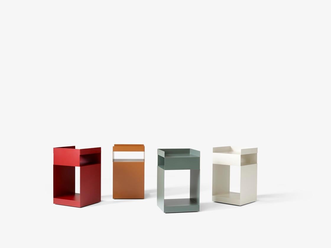 Sheet Metal Rotate CS73, Terracotta Multi Purpose Trolley by Space Copenhagen for &Tradition