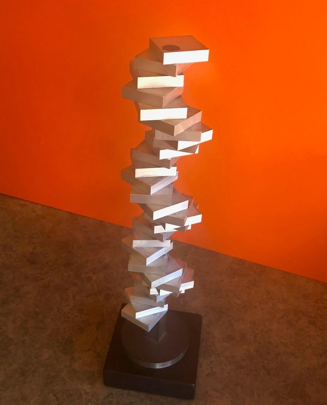 Rotating Abstract Sculpture from the Minimax-Stax Series by Aristides Demetrios 5