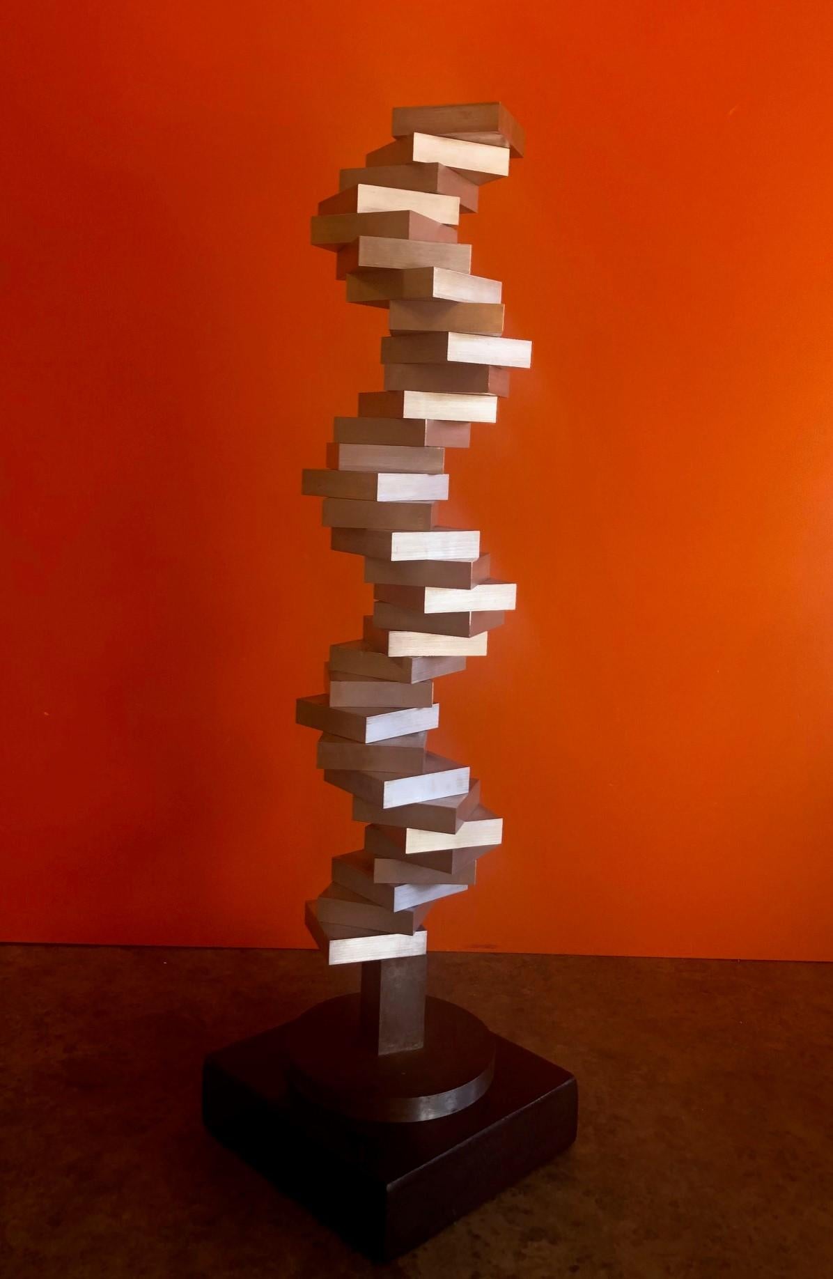 Rotating Abstract Sculpture from the Minimax-Stax Series by Aristides Demetrios In Good Condition In San Diego, CA