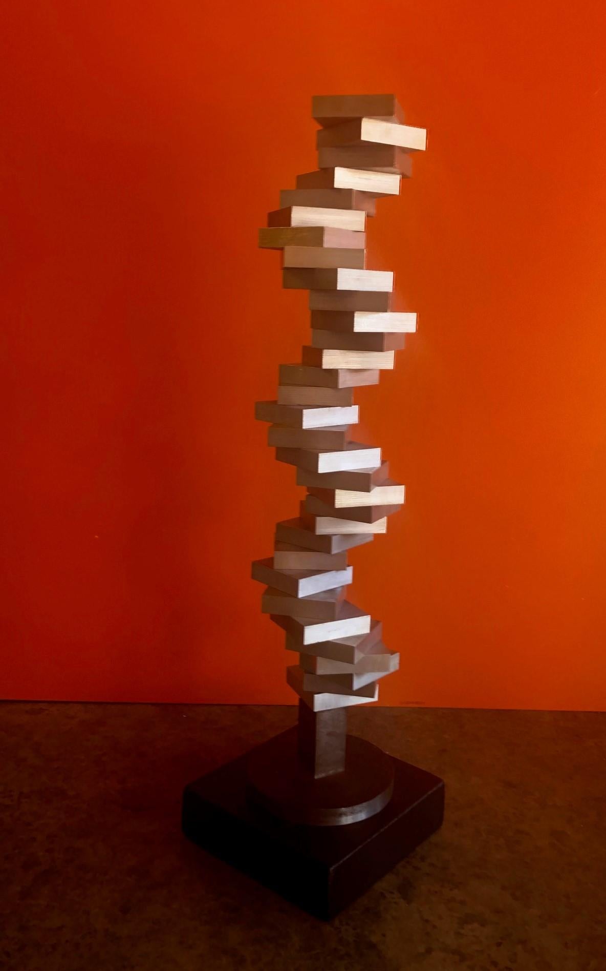 Metal Rotating Abstract Sculpture from the Minimax-Stax Series by Aristides Demetrios