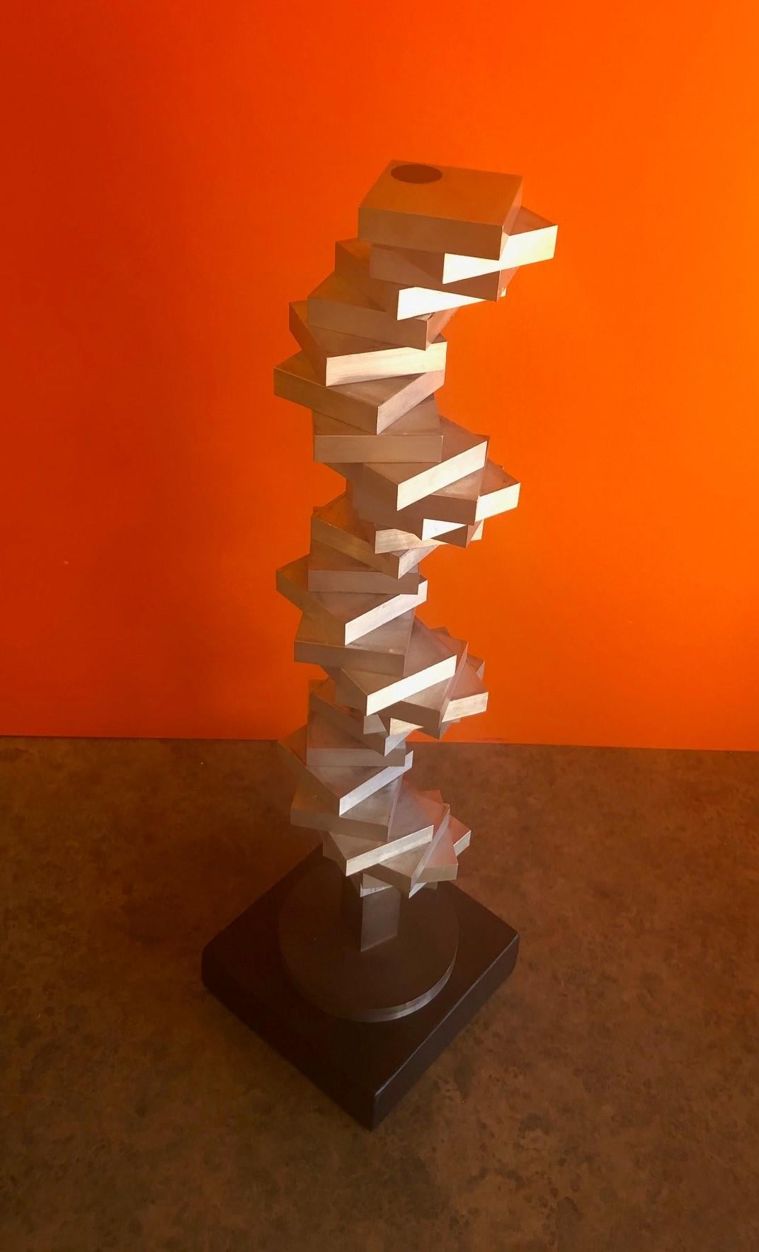 Rotating Abstract Sculpture from the Minimax-Stax Series by Aristides Demetrios 1