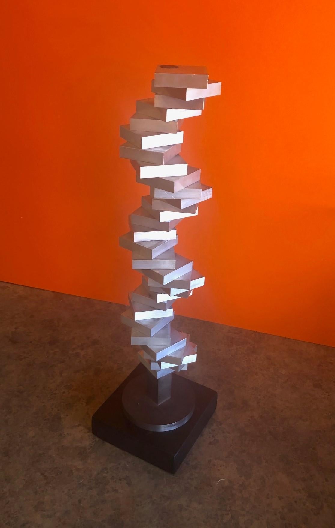 Rotating Abstract Sculpture from the Minimax-Stax Series by Aristides Demetrios 2