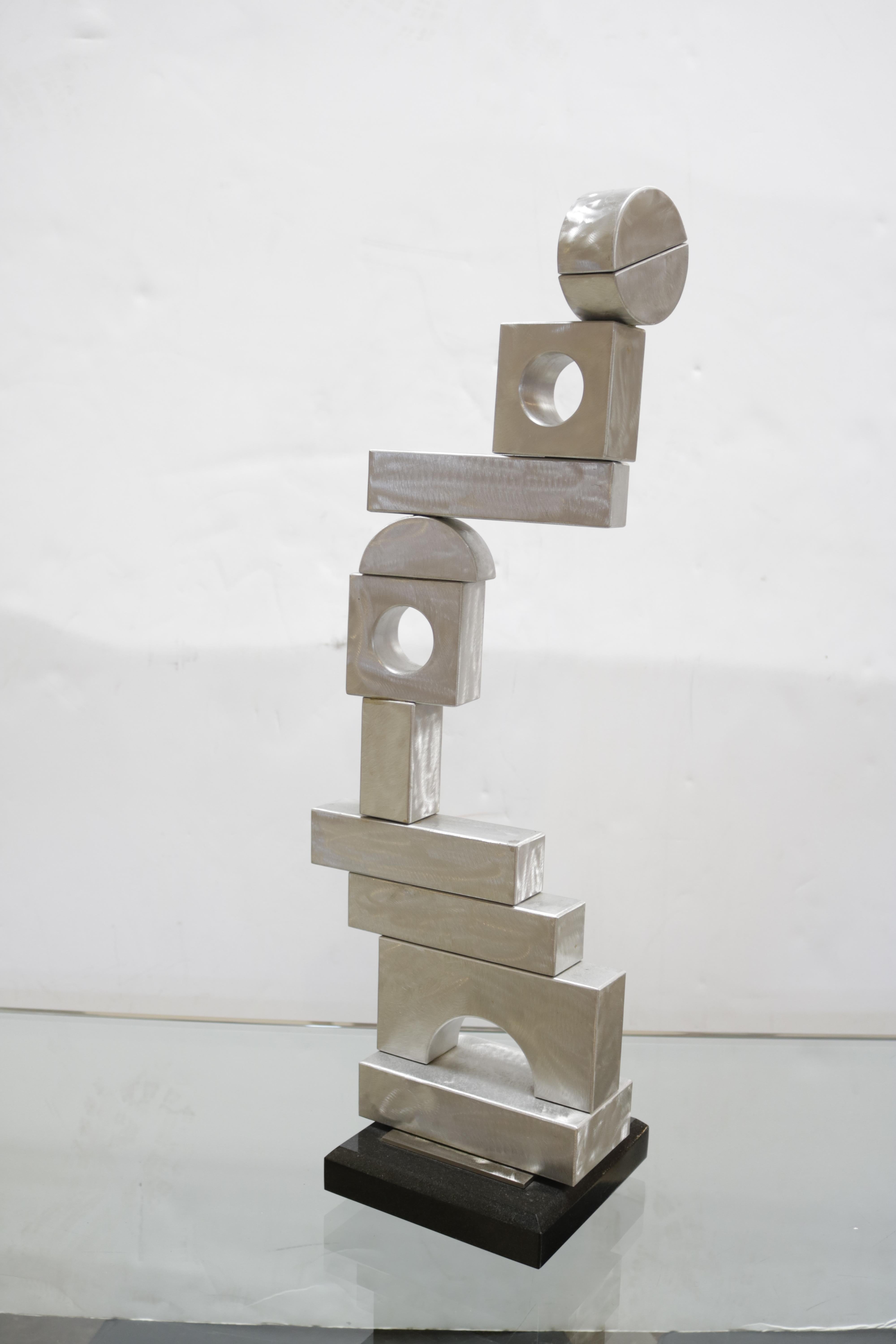 Mid-Century Modern Rotating Aluminum Abstract Sculpture #2