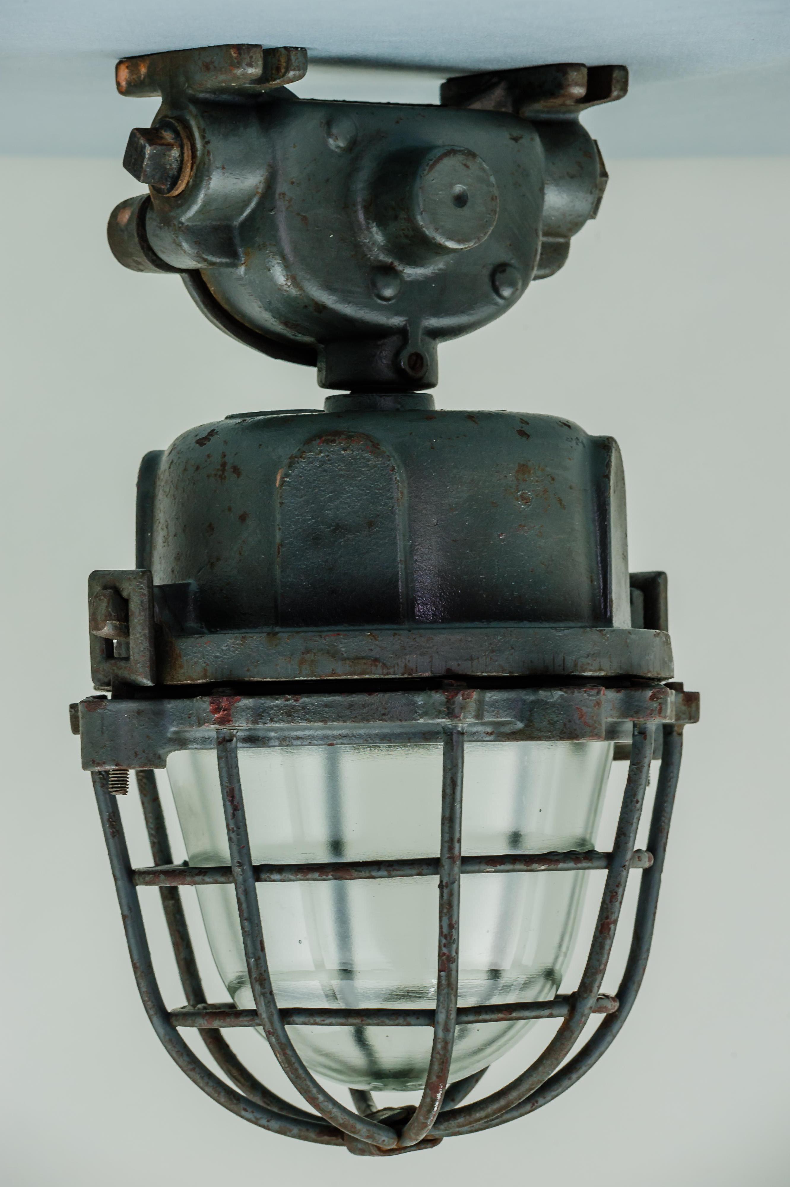 Mid-20th Century Rotating and Heavy Industry Schaco Lamp, 1930s