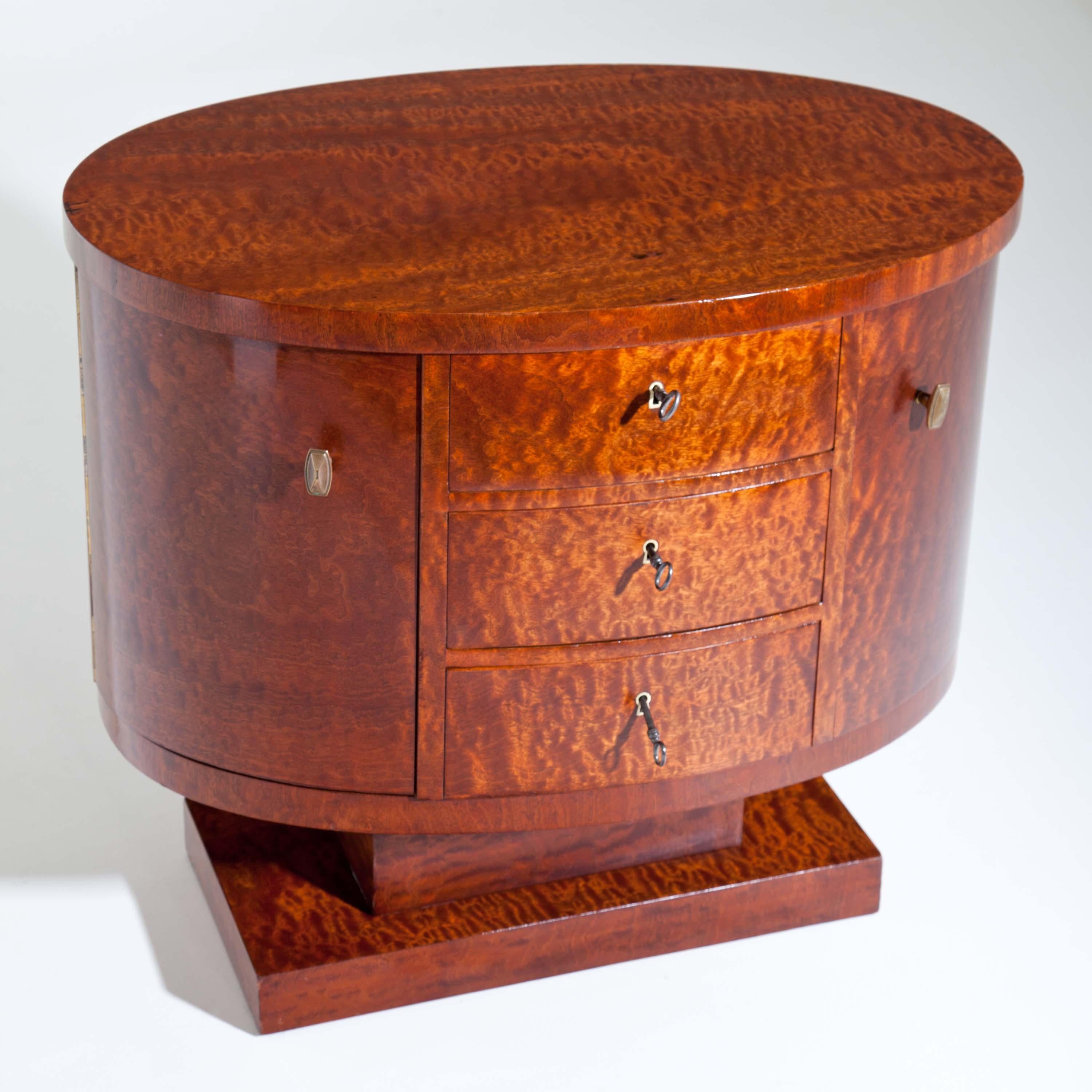 Early 20th Century Rotating Art Deco Nightstand, France c. 1925