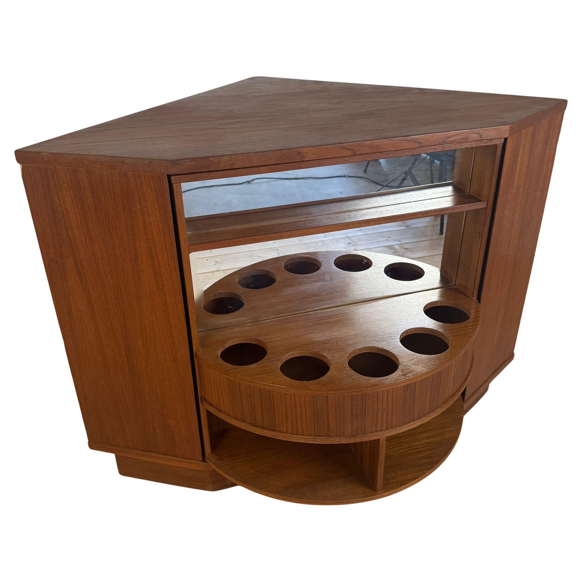 Rotating bar cabinet in teak, Denmark 1960