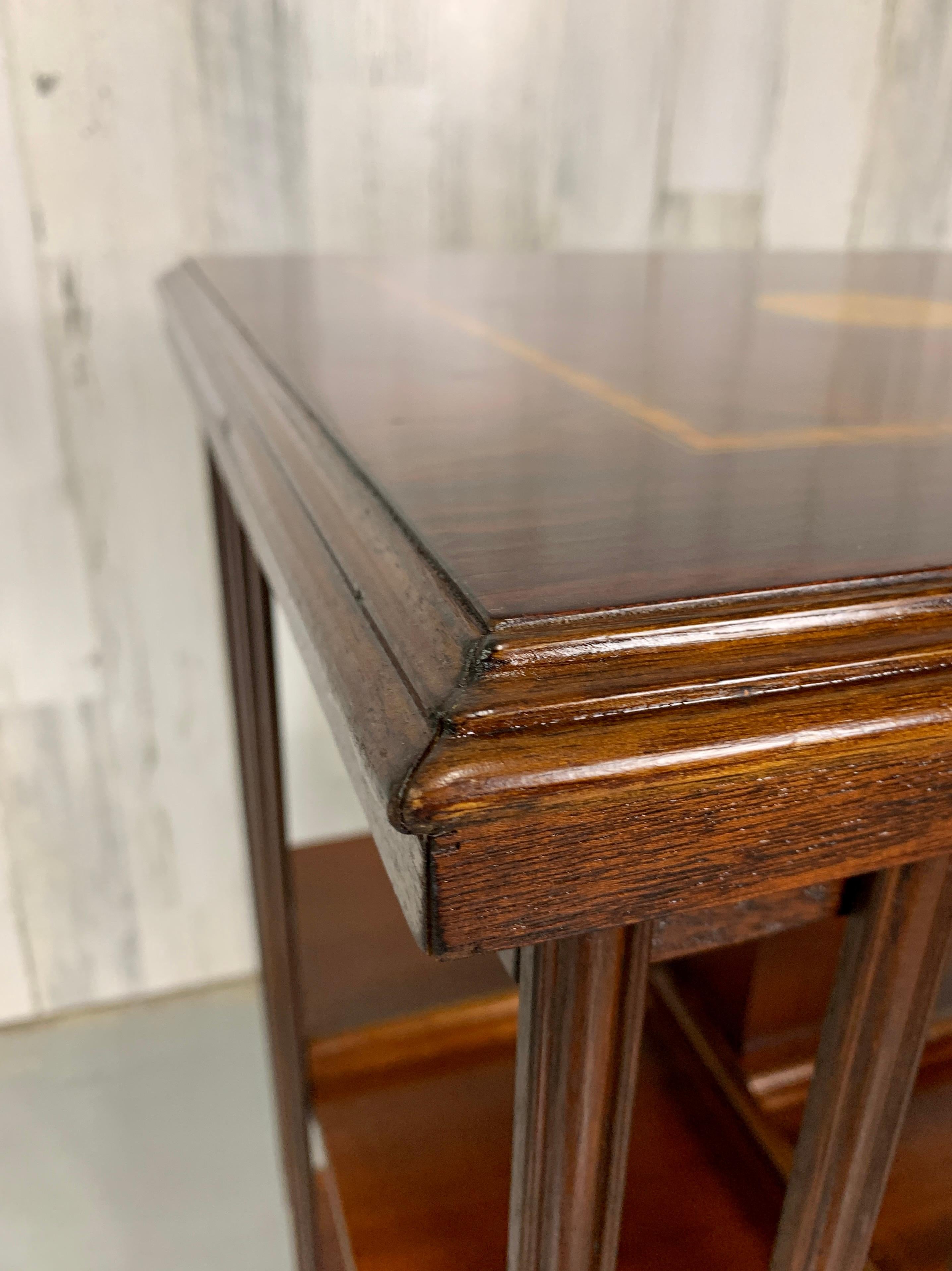 Rotating Bookcase with Marquetry 2