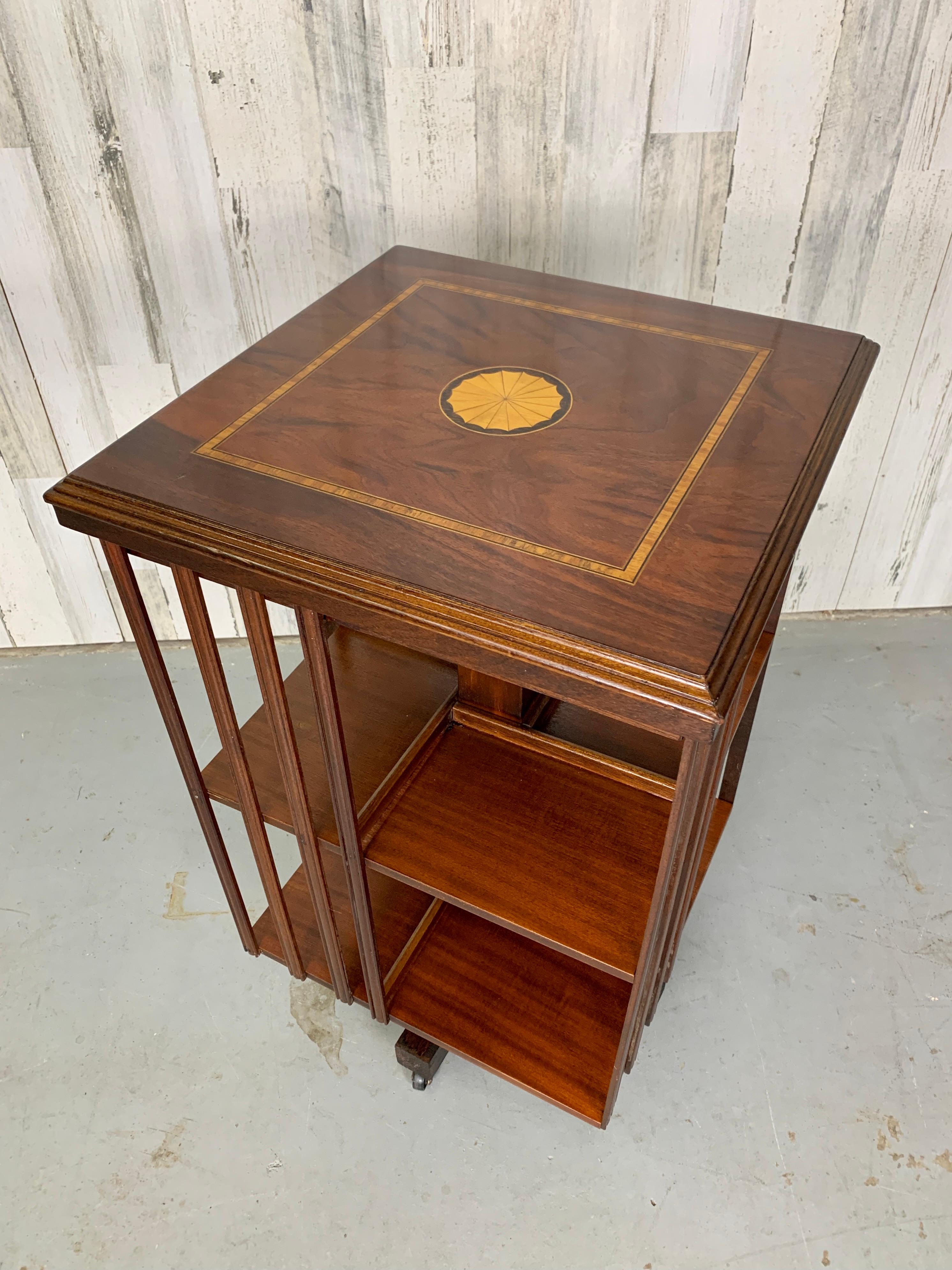 vintage rotating bookcase