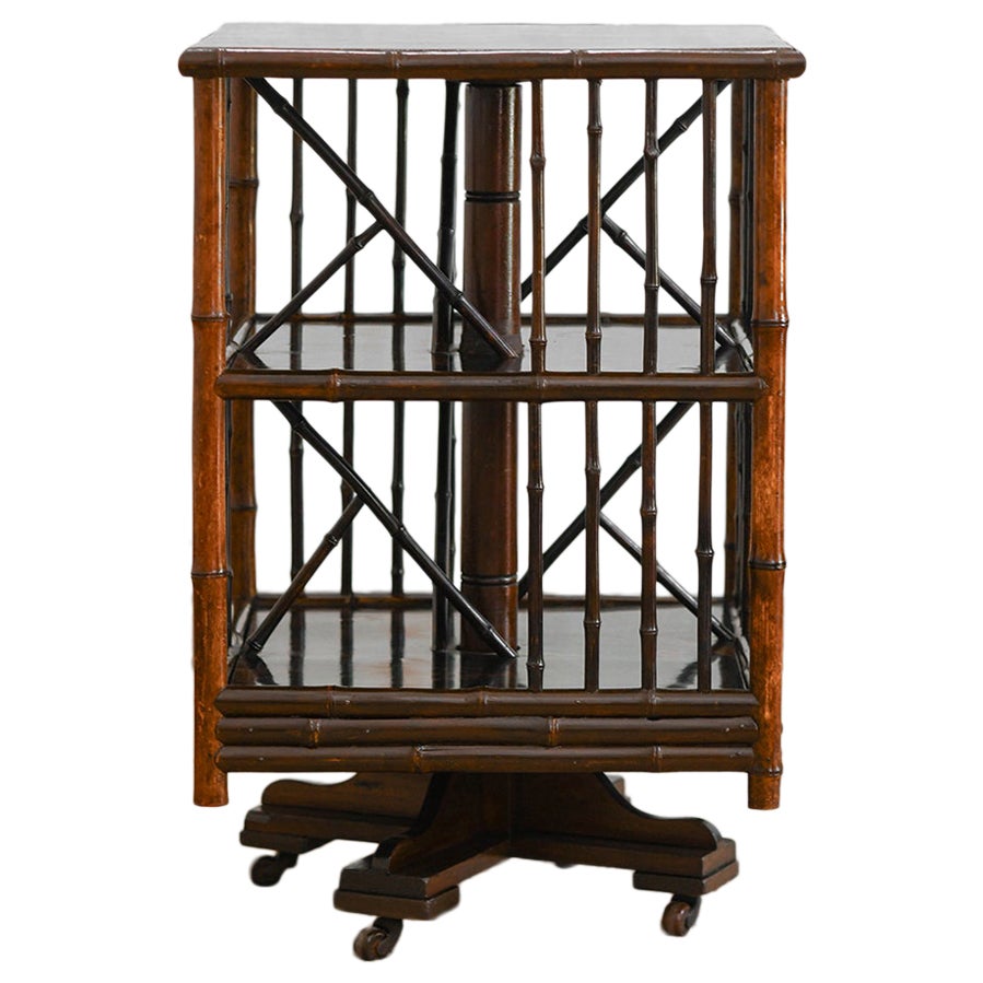 Rotating Bookshelf, in the Style of Maison Perret 
Vibert, France Late 19th c.