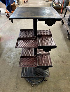 Rotating Cast Iron Bookcase