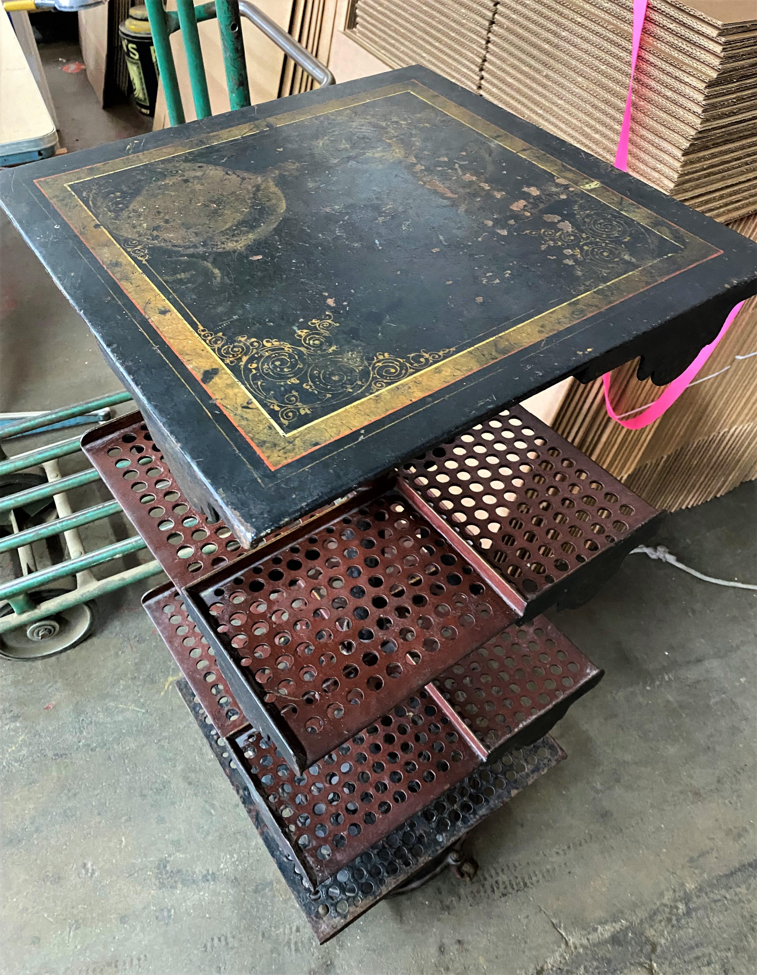 Rotating Cast Iron Bookcase In Good Condition In Oakville, CT