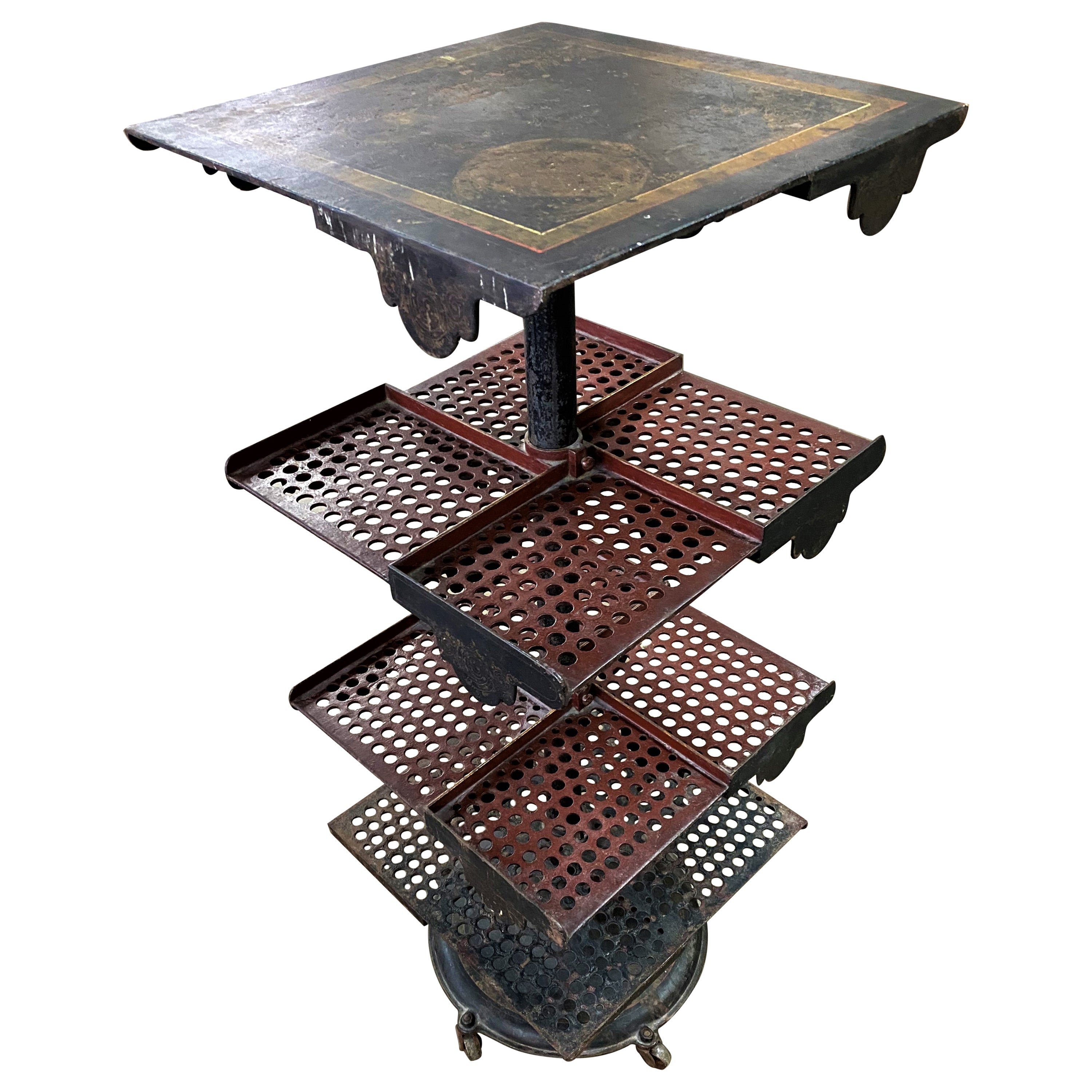 Rotating Cast Iron Bookcase