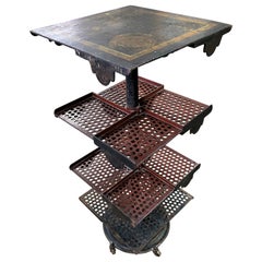 Rotating Cast Iron Bookcase
