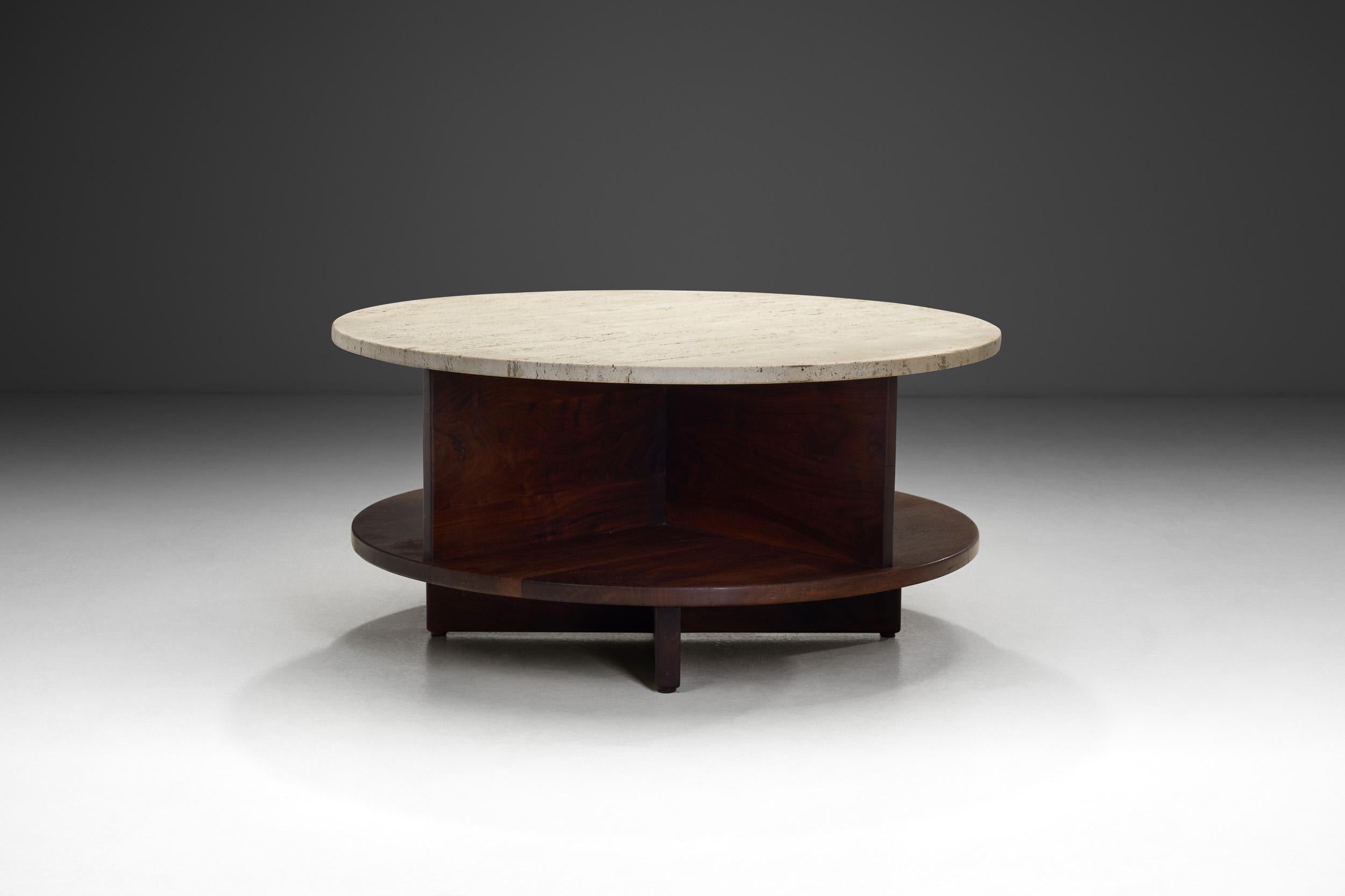 American Rotating Coffee Table by Arden Riddle, United States 1969