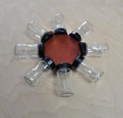 Rotating Danish Modern Teak Spice Rack