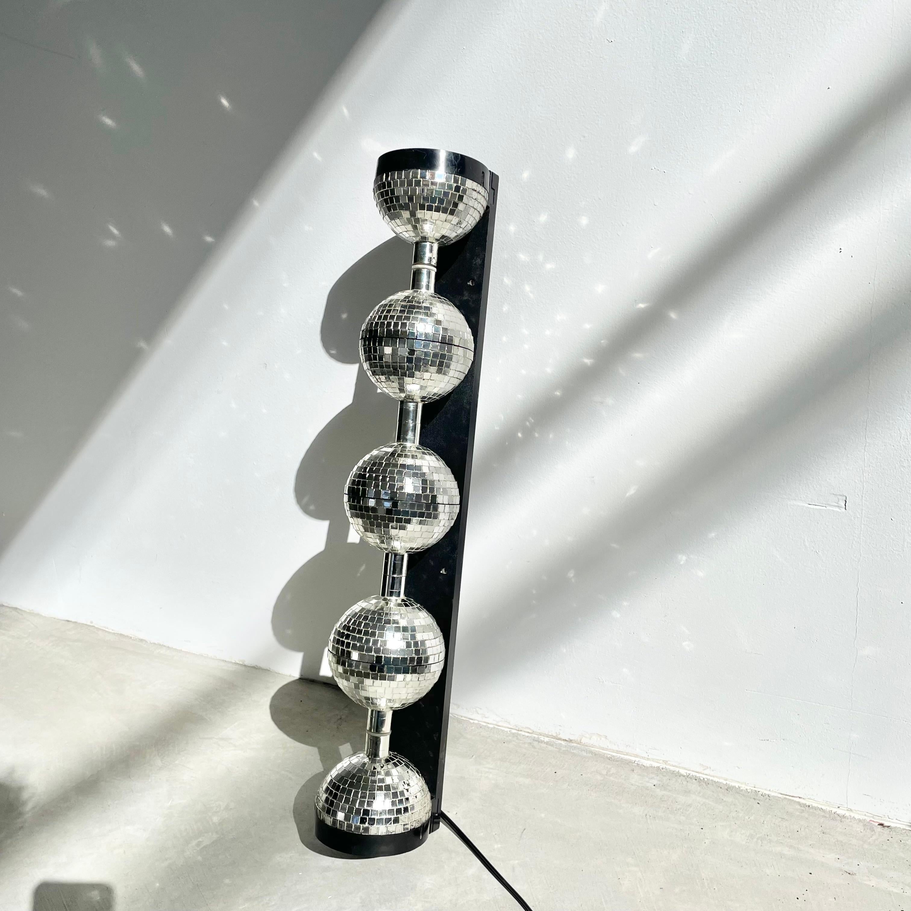 American Rotating Disco Ball Wall Mount, 1970s USA