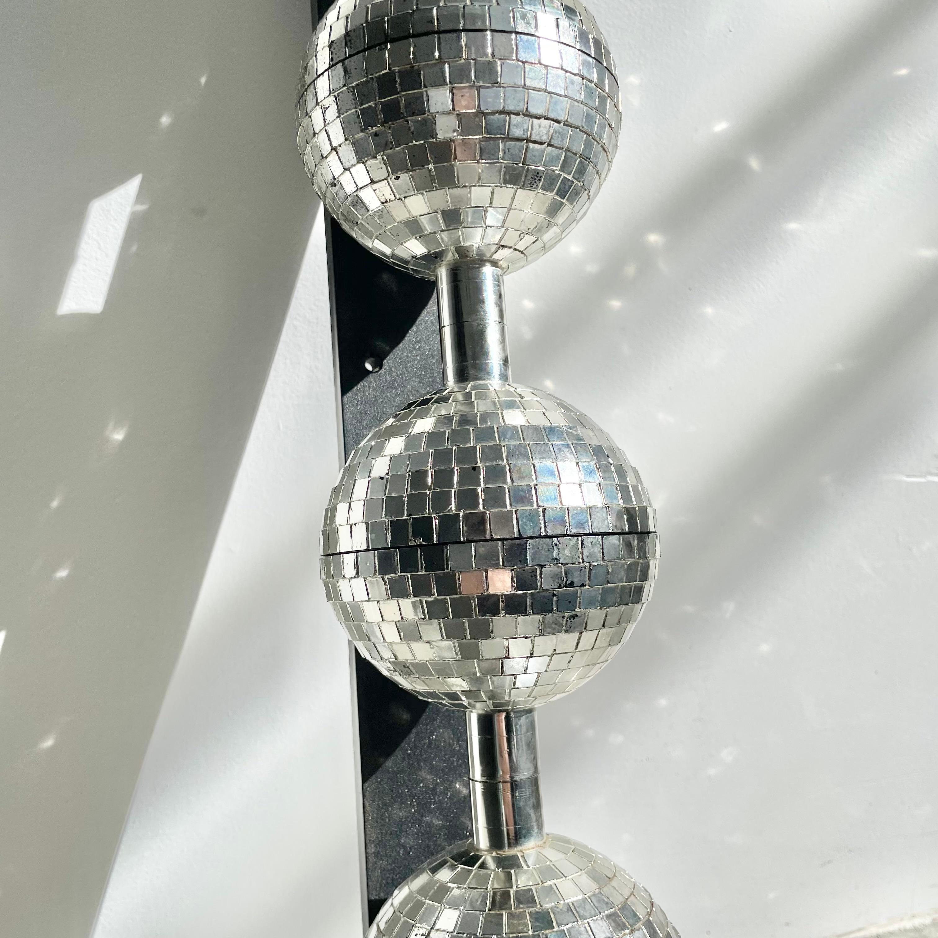 Rotating Disco Ball Wall Mount, 1970s USA 1