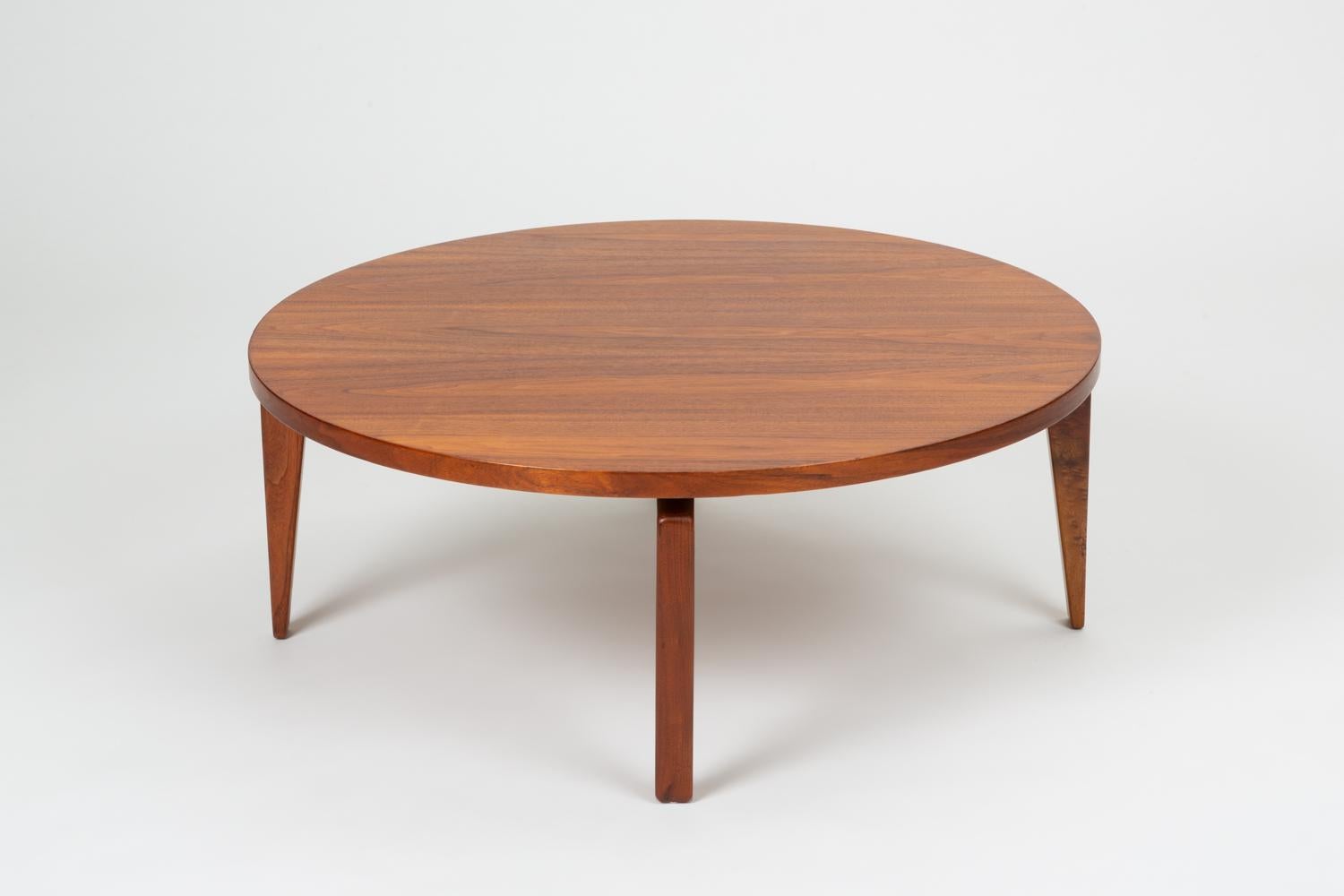 Mid-Century Modern Rotating “Lazy Susan” Coffee Table by Jens Risom