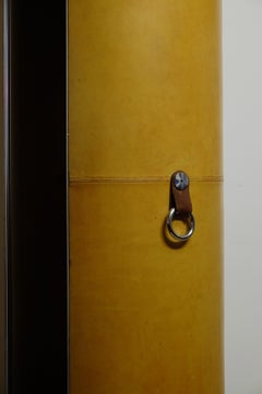 Rotating Leather Valet and Pouf by Guido Faleschini for Hermès, circa 1970