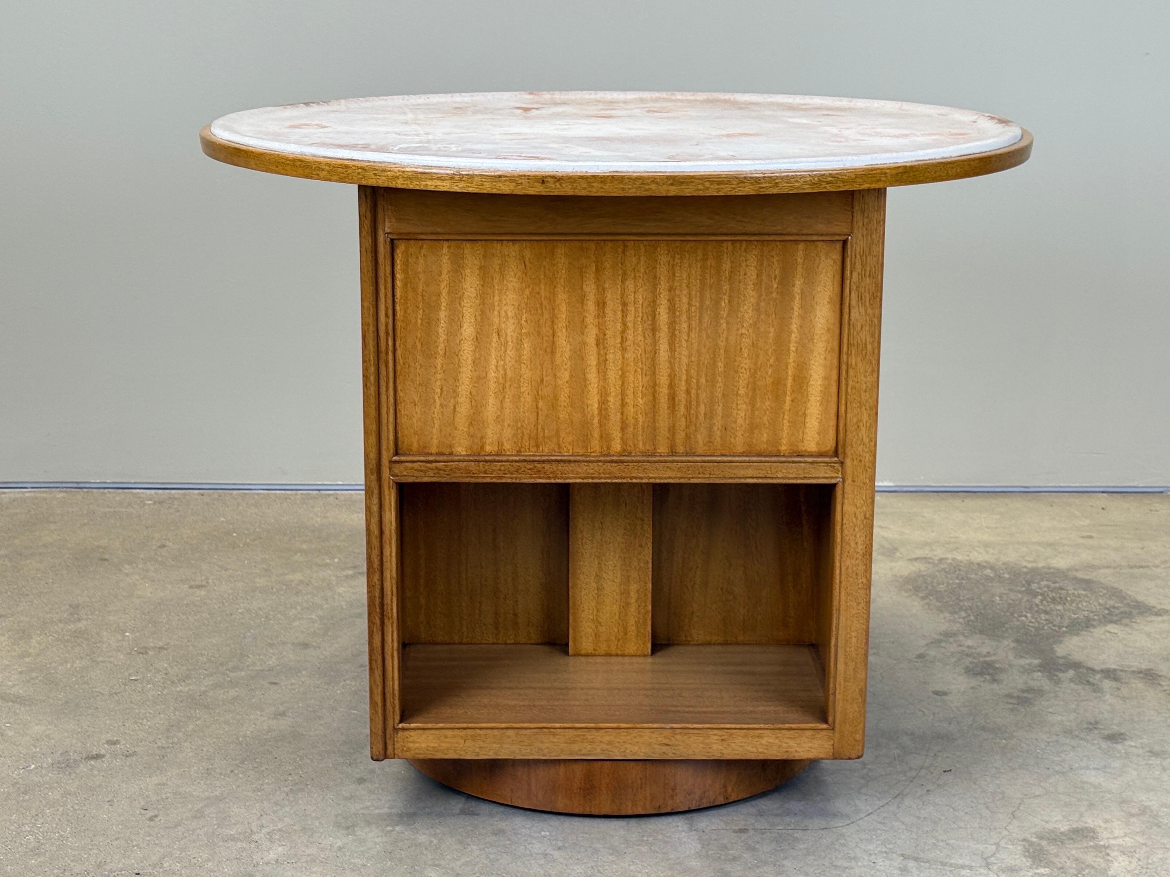 Mesa giratoria de biblioteca de Edward Wormley para Dunbar mediados del siglo XX en venta