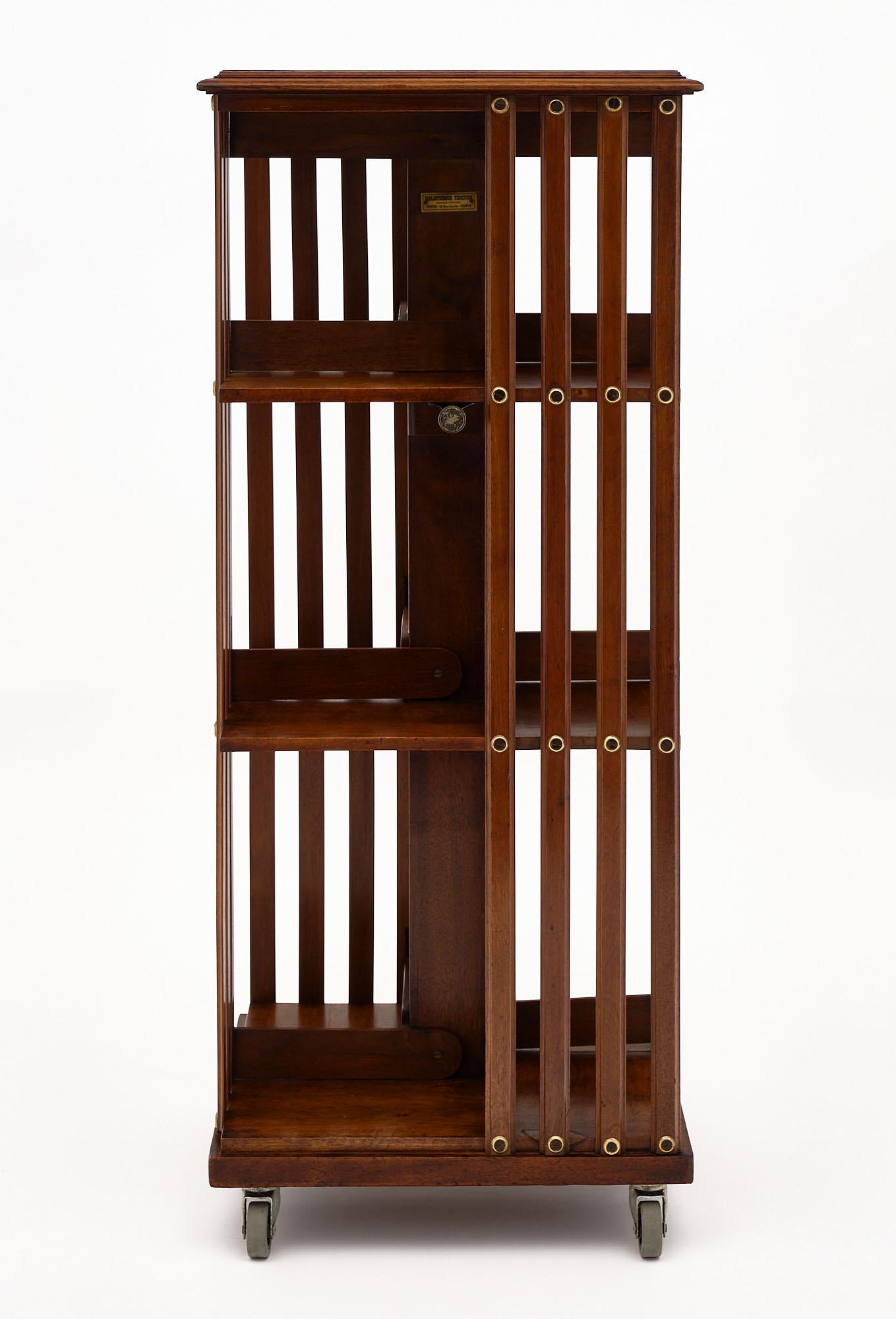 Rotating Mid-Century Bookcase In Good Condition In Austin, TX
