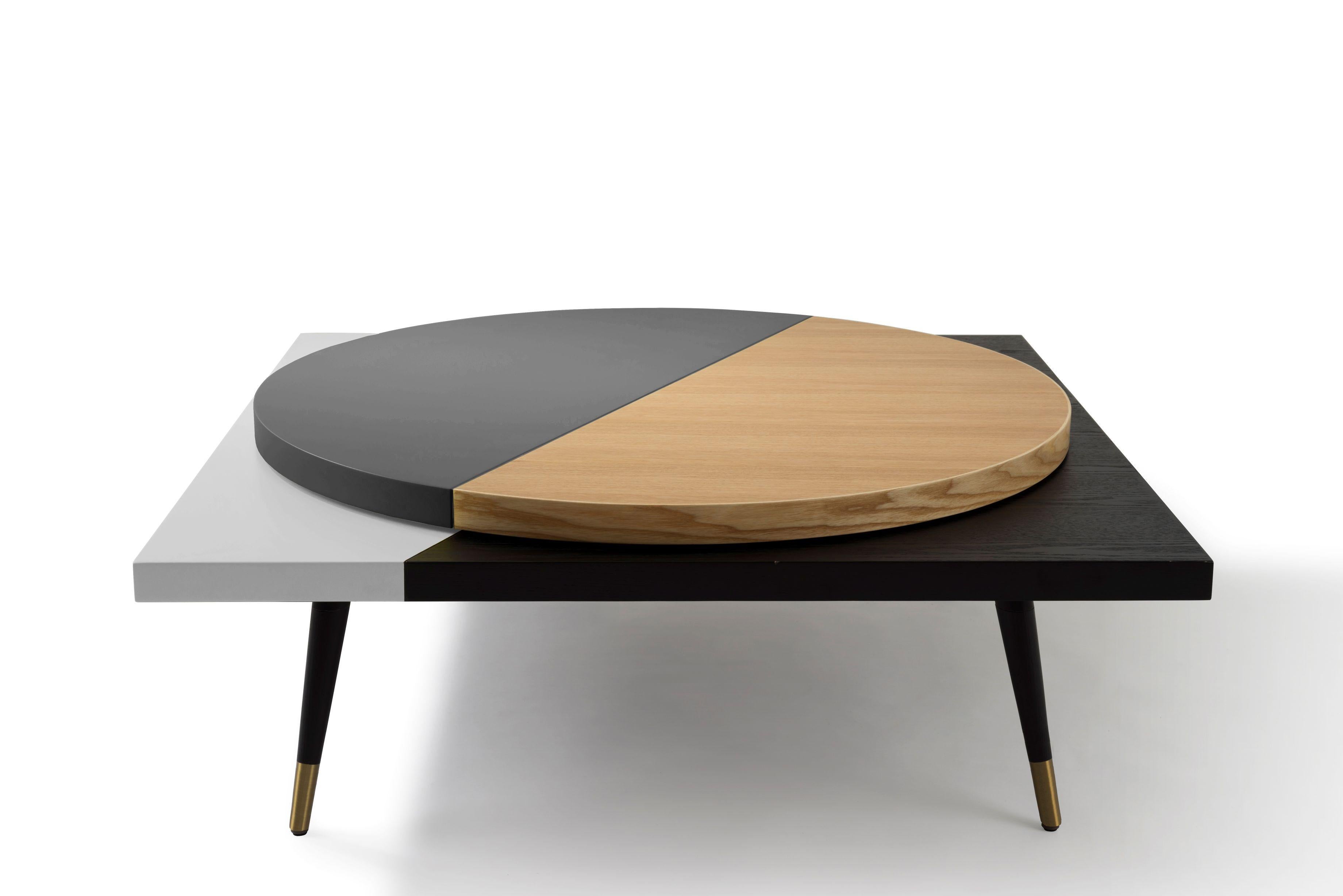 Modern Rotating Round Top Table by Thomas Dariel