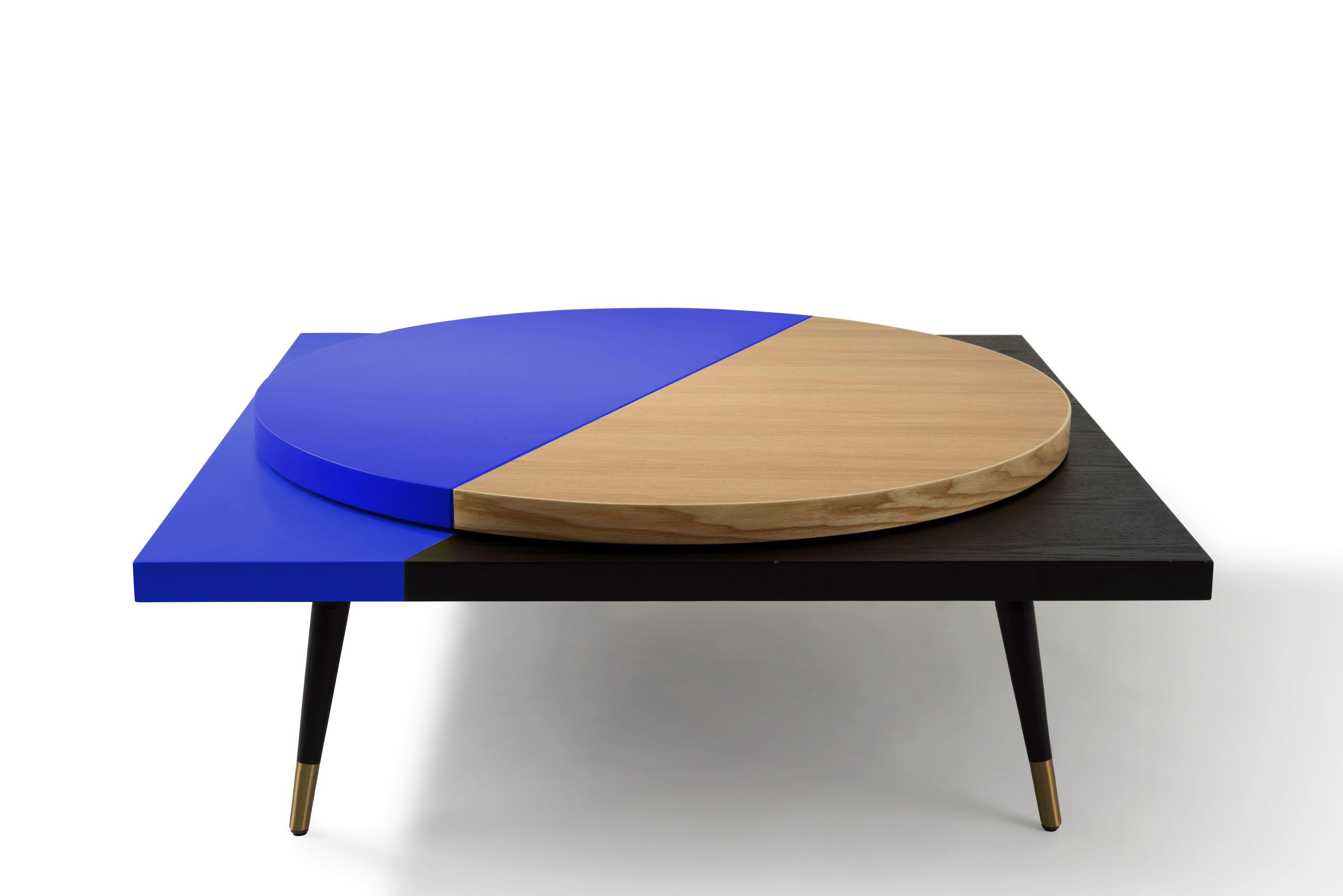 Contemporary Rotating Round Top Table by Thomas Dariel