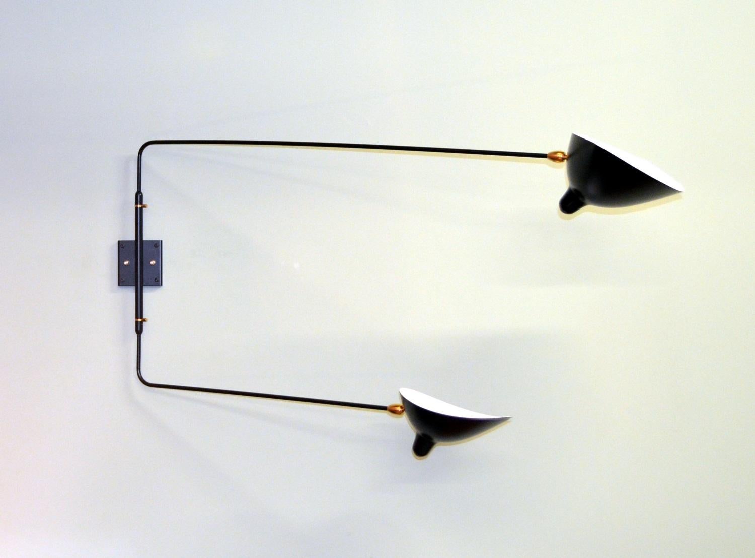 French Rotating Two-Arm Sconce by Serge Mouille