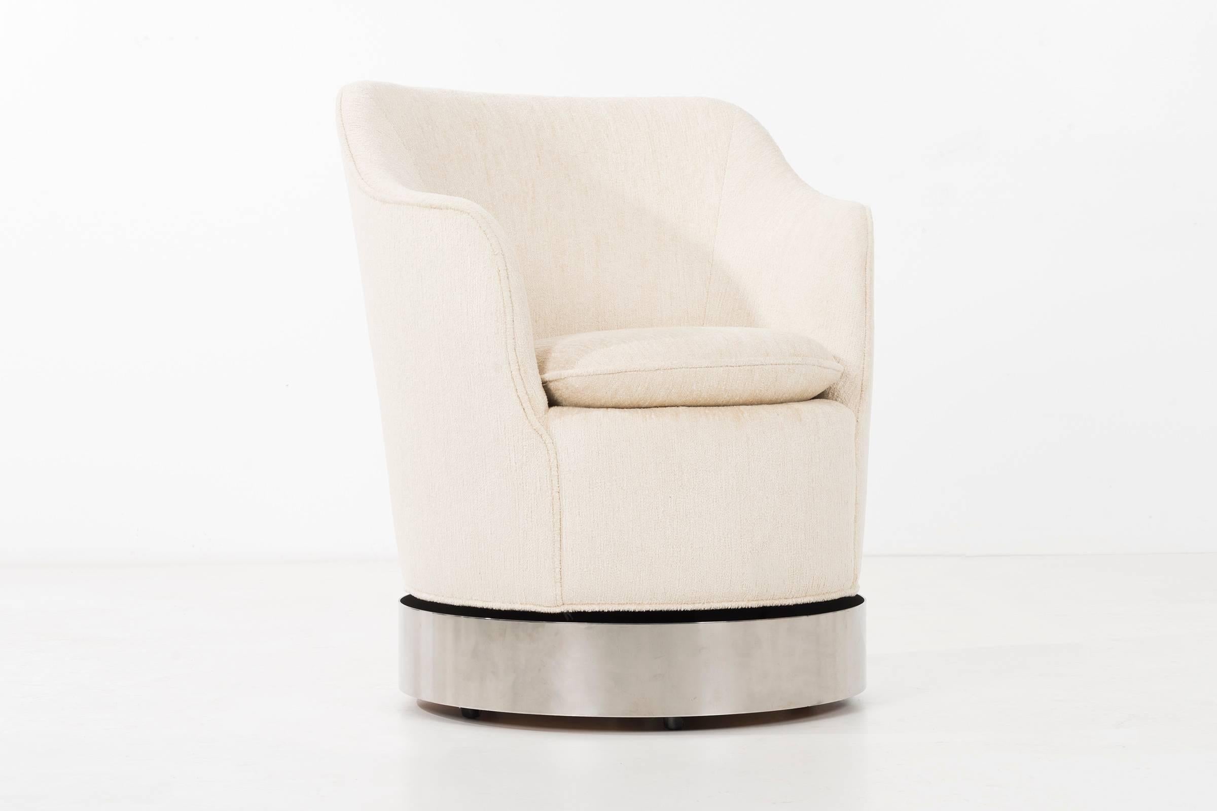 Rotating White Swivel Chairs Philip Enfield 1