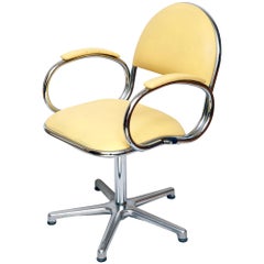 Rotating Yellow Armchair ECA, Space Age, Germany, 1970s