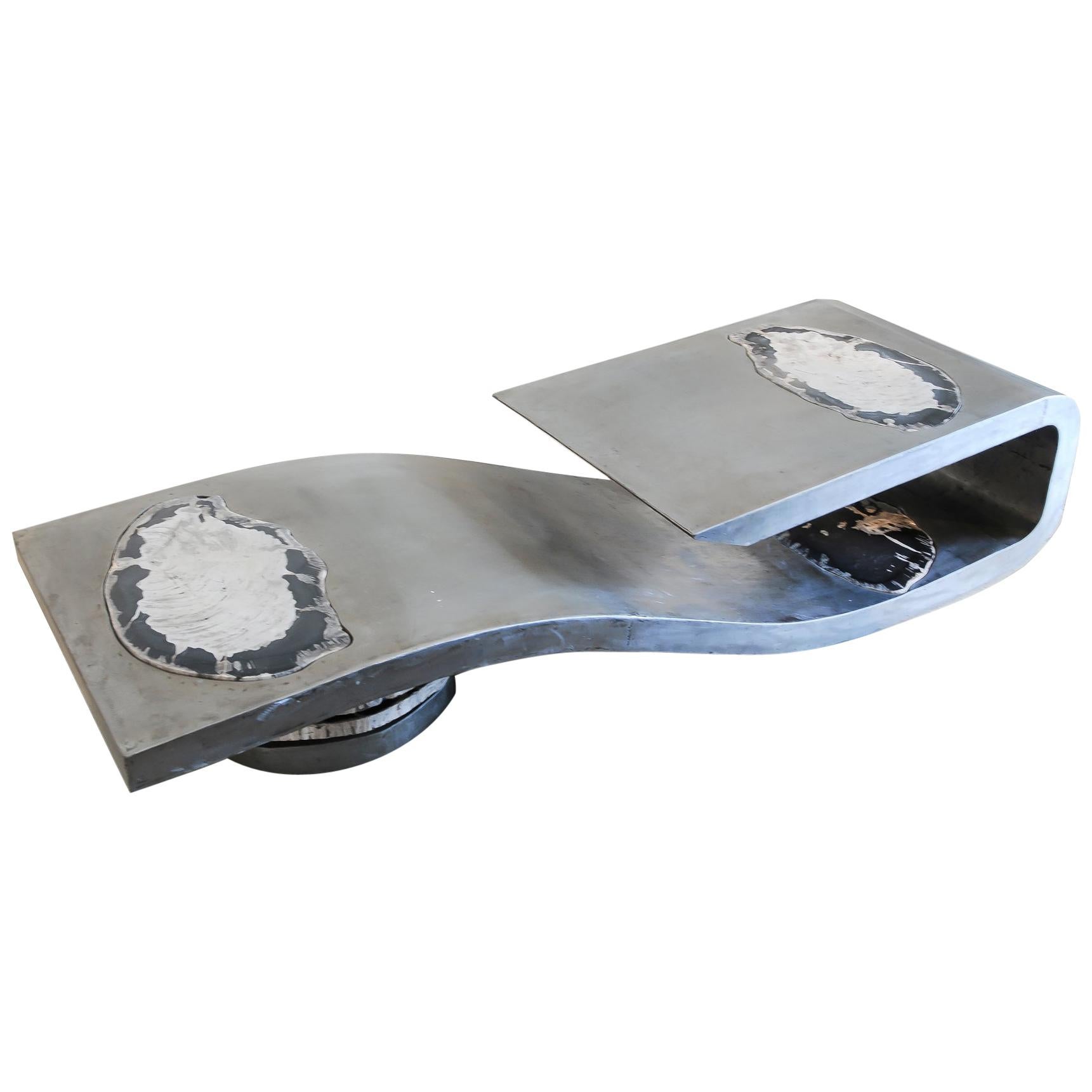 Table basse sculpturale Rotation