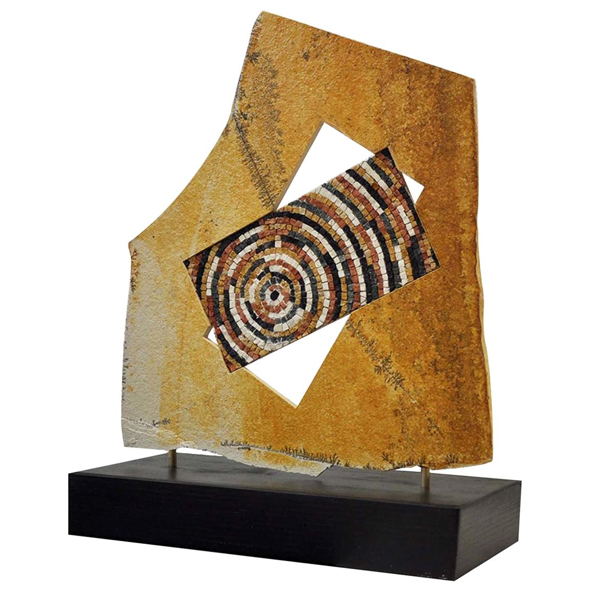 Rotazione Mosaic Sculpture by Nino Basso For Sale