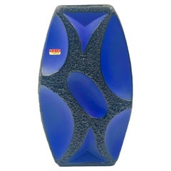 Roth Keramik, sehr seltene blau-schwarze Lavaglasierte Vase, Westdeutschland, um 1970