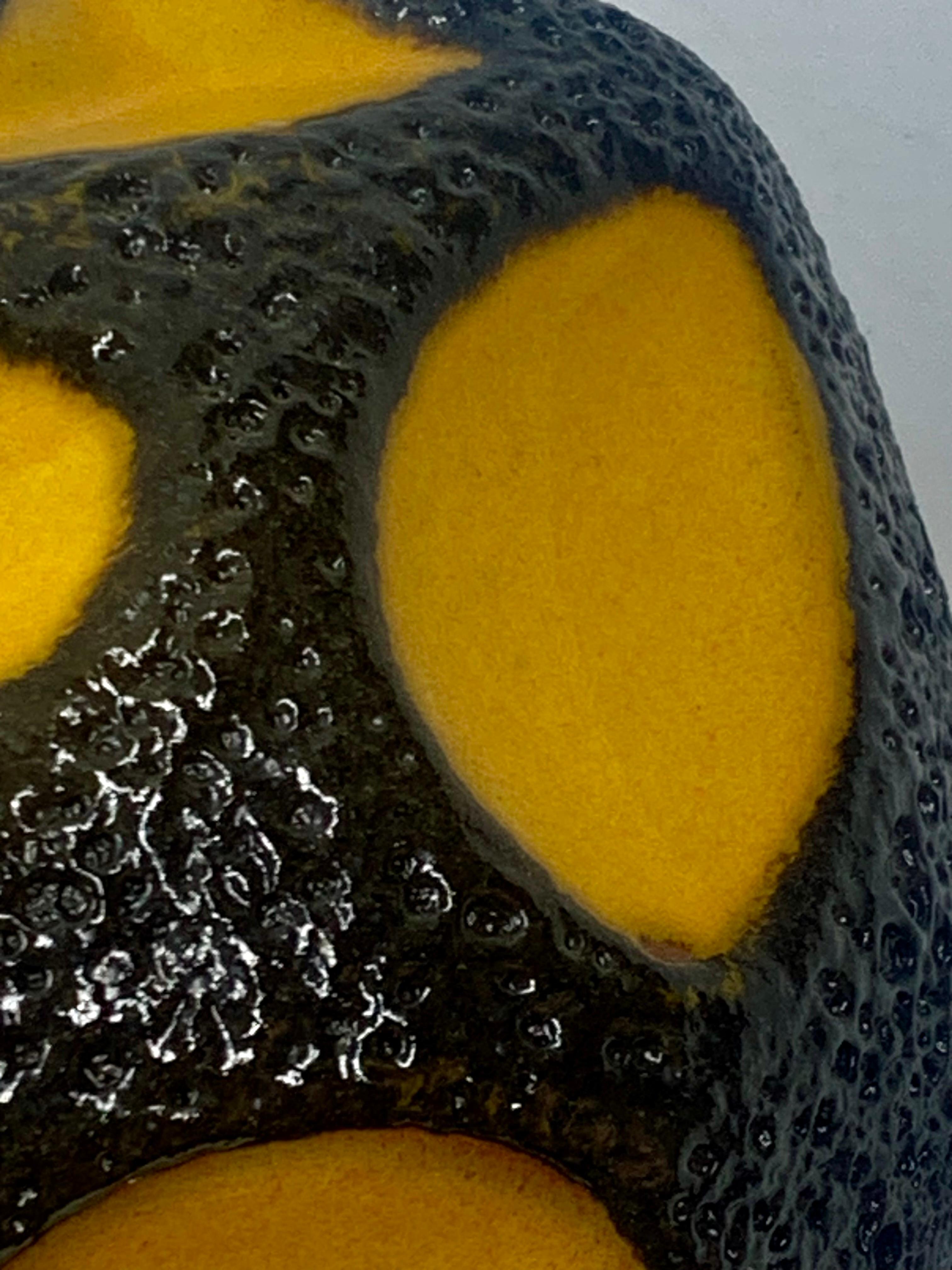 Roth Keramik yellow and black ball vase, West Germany, c.1970. 3
