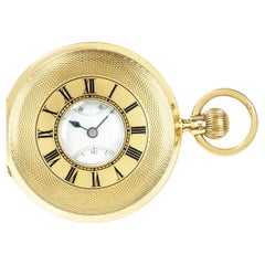 Rotherham & Sons Gold Half Hunter Power Reserve Pocket Watch C1900s