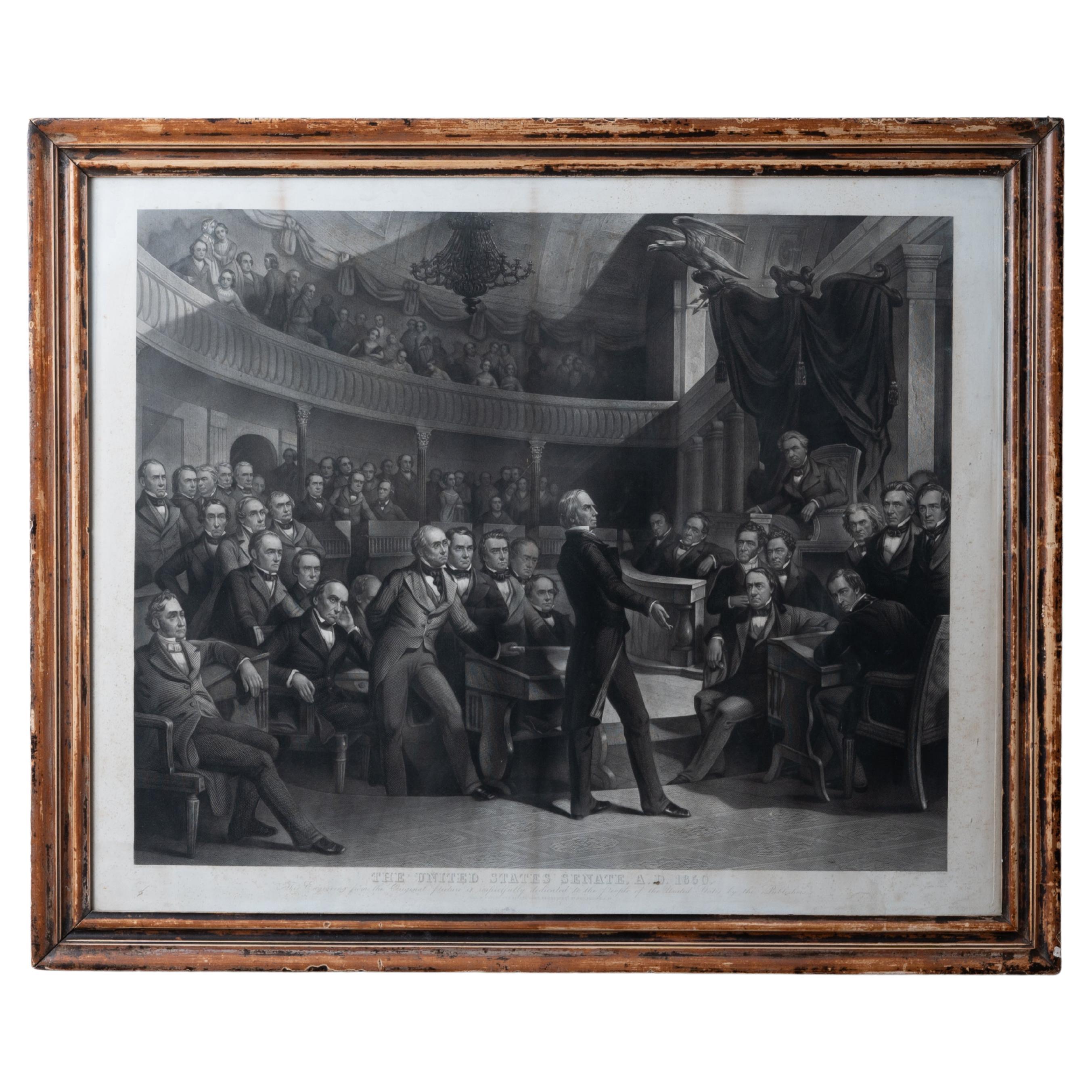 Rothermel "Il Senato degli Stati Uniti, A.D. 1850" Incisione del compromesso di Henry Clay
