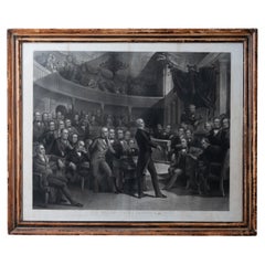 Antique Rothermel “The United States Senate, A.D. 1850” Henry Clay Compromise Engraving