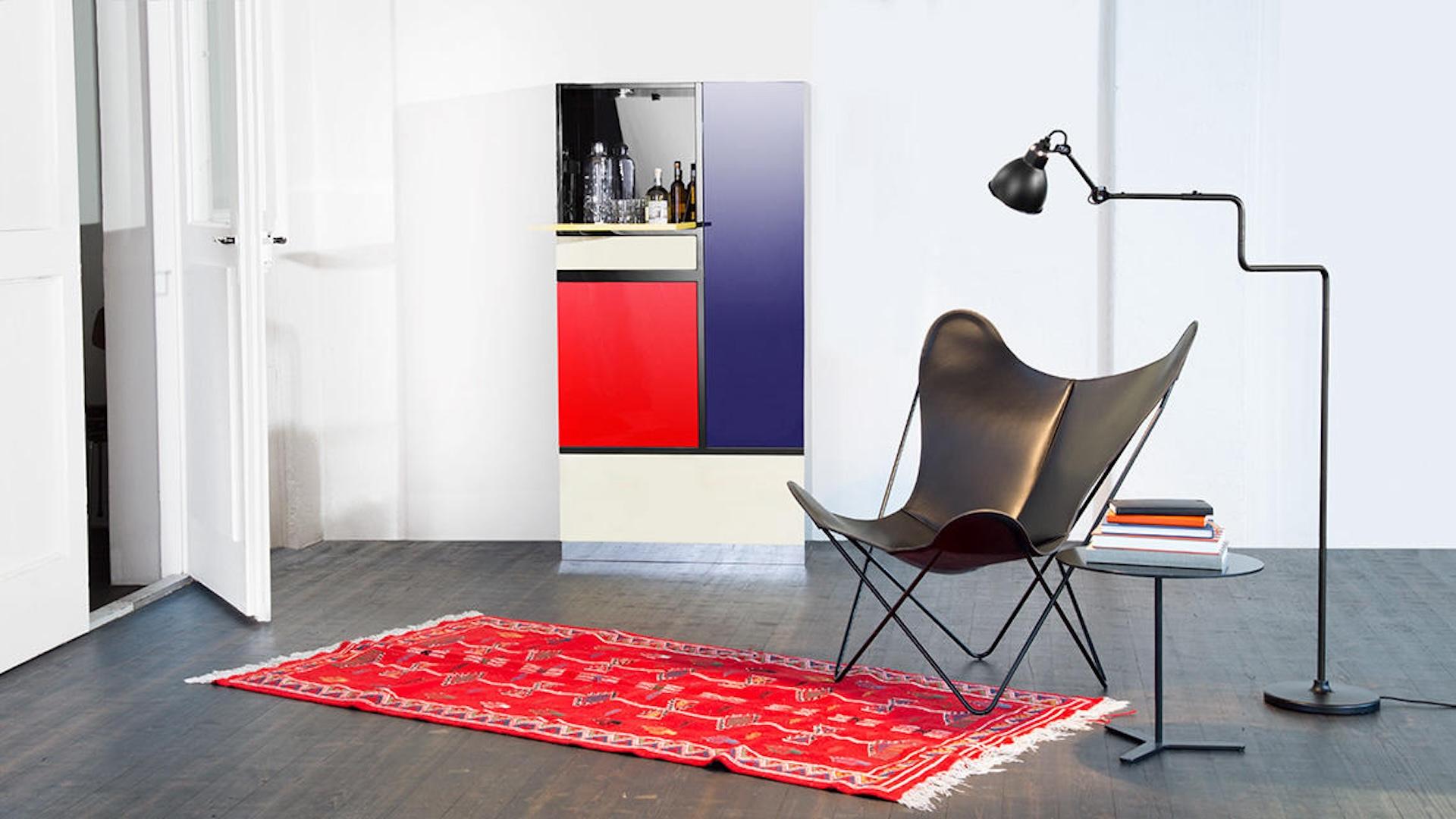 Europeo Röthlisberger Kollektion Cabinet Mondrian di Koni Ochsner in vendita