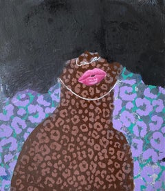 Afro Crown 1 - Siglo XXI, Expresionista , Retrato Figurativo, Cabello Humano