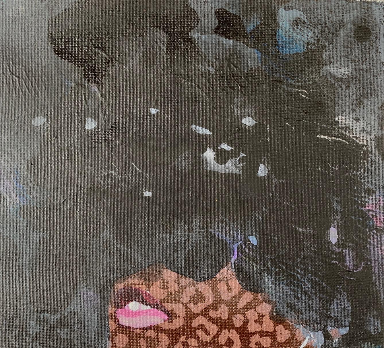 Afro Crown 2 - 21° secolo, Espressionista, Ritratto figurativo, Capelli umani - Painting di Rotimi Godwin