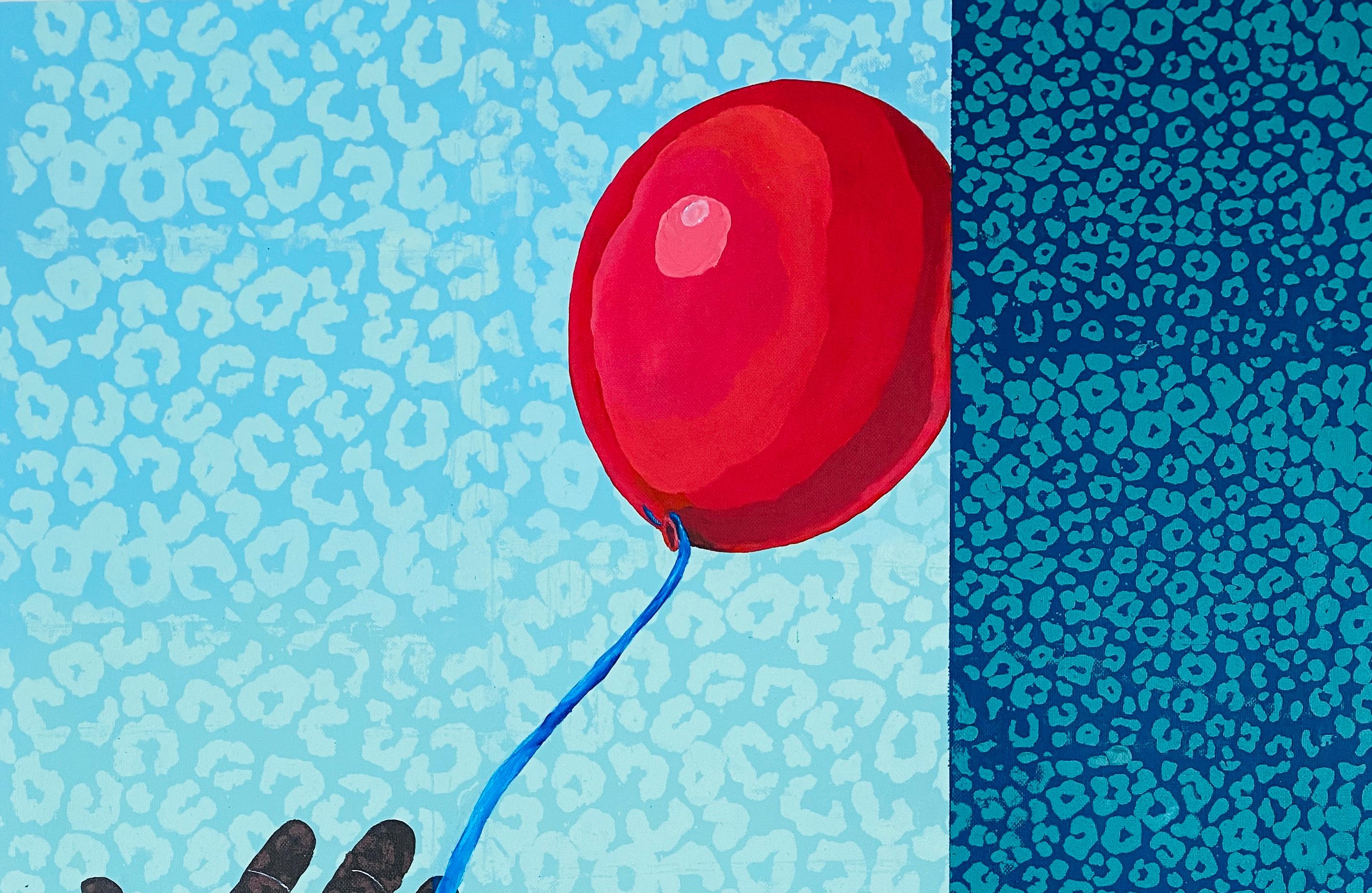 Heart Ascension (To That I Once Loved) - 21. Jahrhundert, Expressionist, Ballon – Painting von Rotimi Godwin