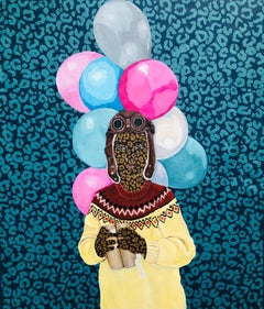 Little Explorer's Vision -21st Century, Expressionist, Figurative Modern Balloon