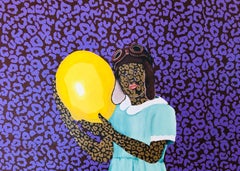 Whispers From The Sky -21st Century, Expressionist, Figurative Modern, Balloon