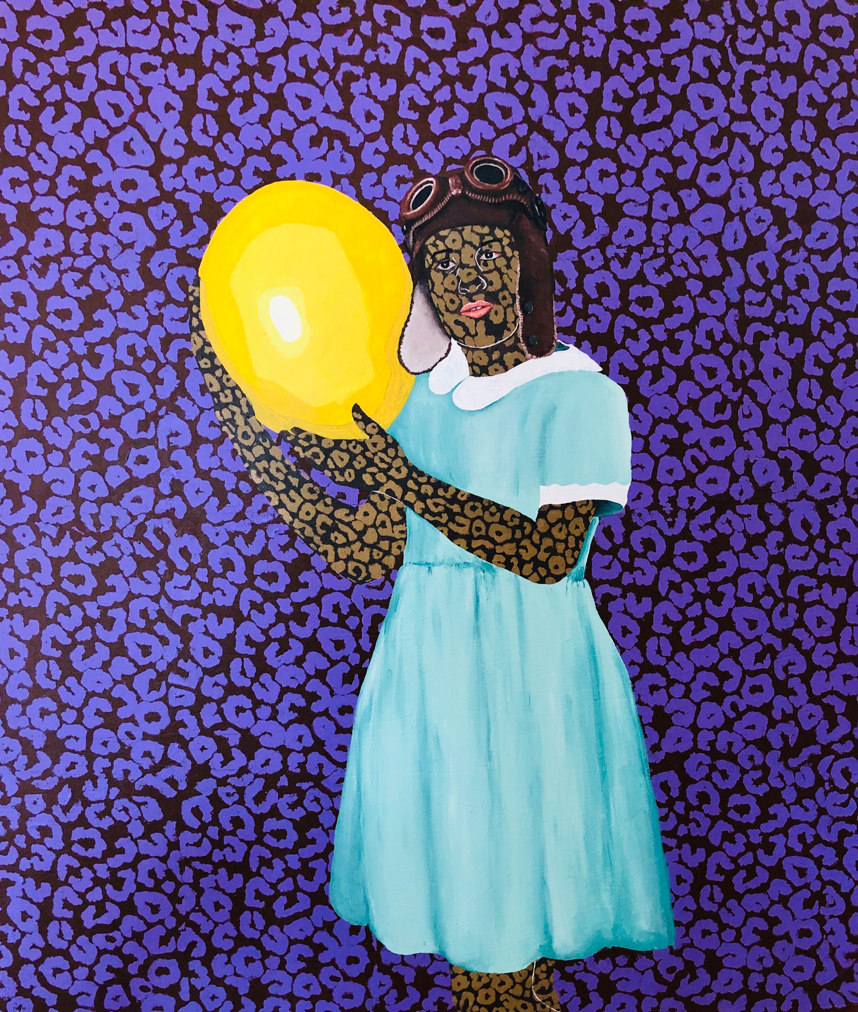 Whispers From The Sky -21st Century, Expressionist, Figurative Modern, Balloon