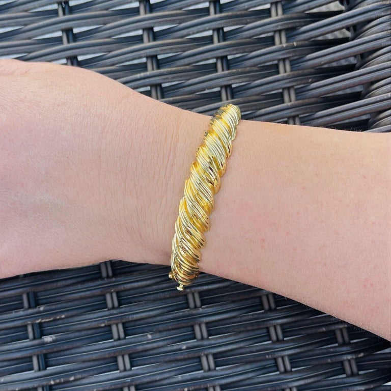 14 KT Solid Gold Bangle Bracelet