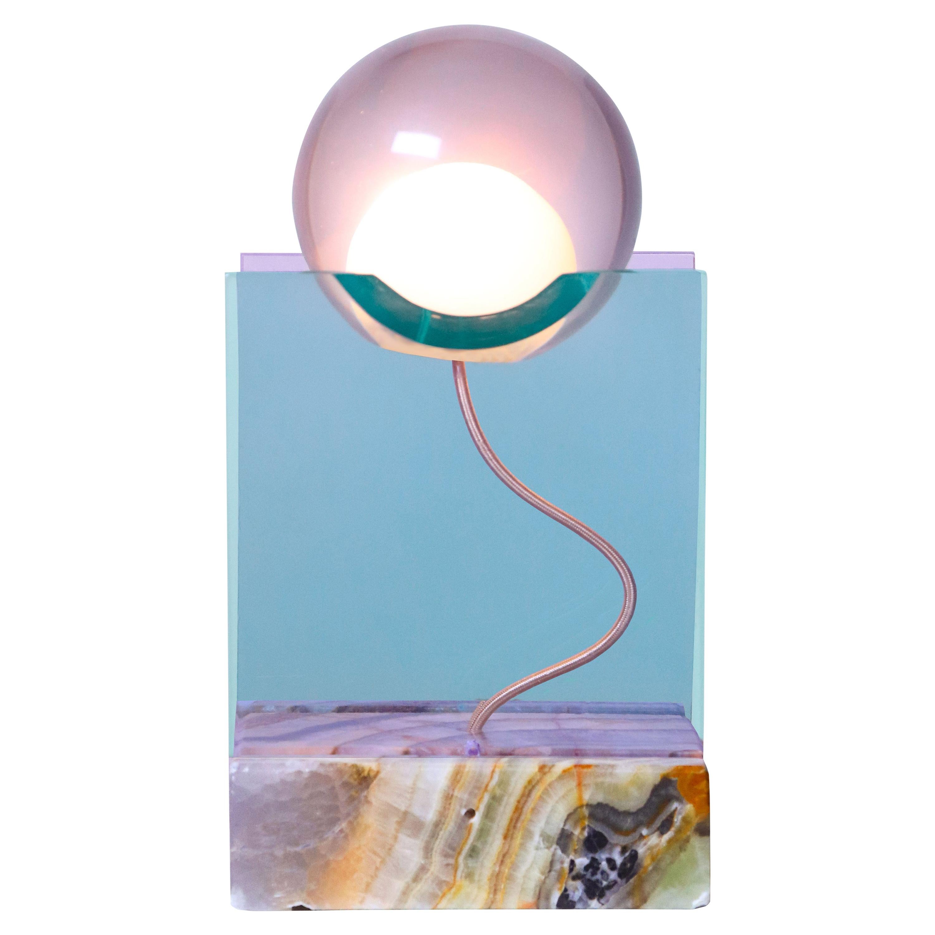 Rotonda Lamp in Onyx and Resin For Sale