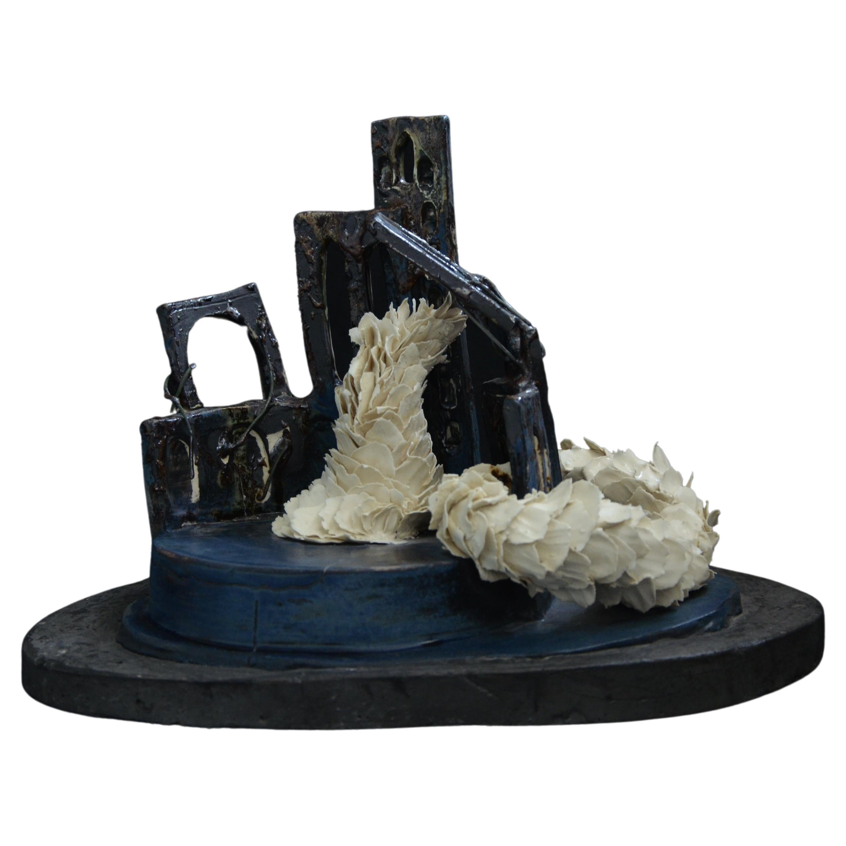 Rotten Castle 1 Sculpture by Vica Ceramica For Sale