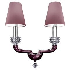 Rotterdam 5563 02 Wall Sconce in Glass with Pink Shade, by Barovier&Toso