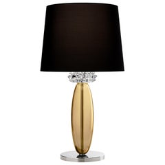 Rotterdam 5565 Table Lamp in Glass with Black Shade, by Barovier&Toso